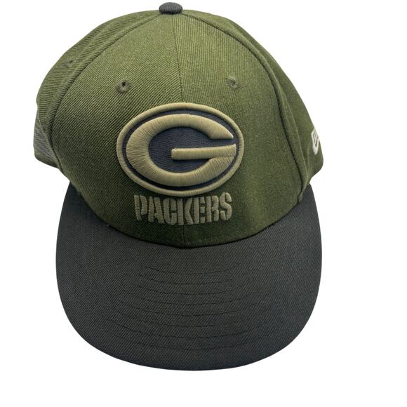 New Era 59Fifty Hat Size 7 Green Bay Packers 2018 Salute To Service Fitted Cap - Picture 1 of 5